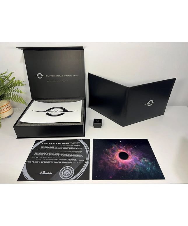 Black Hole Registry Stellar Black Hole Box — signed certificate, art print and keepsake box